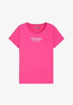 Freddy T-shirt sportiva in tessuto tecnico traspirante-Donna Padel|Pilates