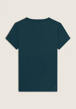 Freddy T-shirt sportiva in tessuto tecnico con logo bronzo-Donna Pilates|Fitness