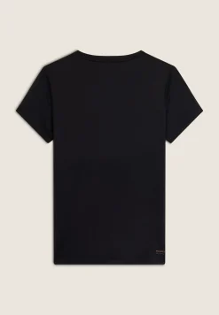 Freddy T-shirt sportiva in tessuto tecnico con logo bronzo-Donna Pilates|Fitness