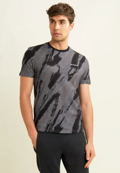 Freddy T-shirt stampata effetto pennellata in cotone-Uomo T-shirts E Polo