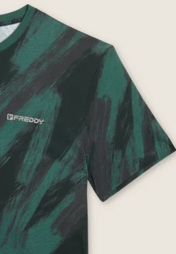 Freddy T-shirt stampata effetto pennellata in cotone-Uomo T-shirts E Polo