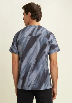 Freddy T-shirt stampata effetto pennellata in tessuto tech-Uomo T-shirts E Polo