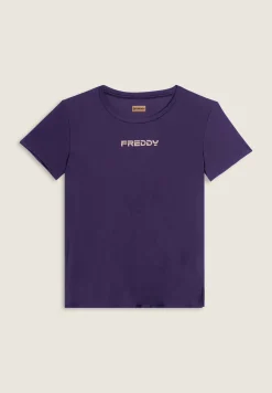Freddy T-shirt tecnica con spacchi laterali e fit regolare-Donna Pilates|Fitness