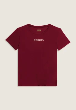 Freddy T-shirt tecnica con spacchi laterali e fit regolare-Donna Pilates|Fitness