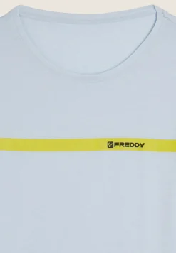 Freddy T-shirt Uomo con Banda a Contrasto e Logo-Uomo T-shirts E Polo