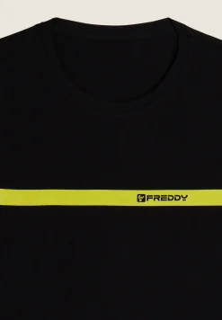 Freddy T-shirt Uomo con Banda a Contrasto e Logo-Uomo T-shirts E Polo