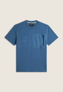 Freddy T-shirt Uomo in Cotone Elasticizzato con Doppia Tasca-Uomo T-shirts E Polo