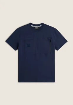 Freddy T-shirt Uomo in Cotone Elasticizzato con Doppia Tasca-Uomo T-shirts E Polo
