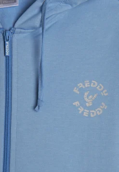 Freddy Tuta Bambina con cappuccio e glitter logo- Tute Sportive