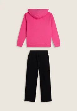 Freddy Tuta bicolore Bambina in french terry con cappuccio- Tute Sportive