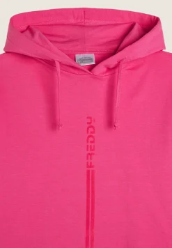 Freddy Tuta bicolore Bambina in french terry con cappuccio- Tute Sportive