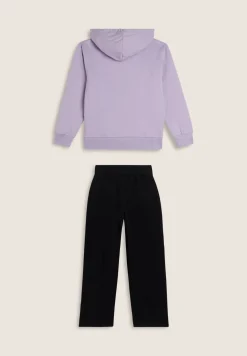 Freddy Tuta bicolore Bambina in french terry con cappuccio- Tute Sportive