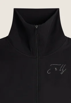 Freddy Tuta donna in felpa con zip e ampio collo in costina-Donna Ginnastica|Tute