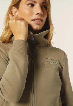 Freddy Tuta donna in felpa con zip e ampio collo in costina-Donna Ginnastica|Tute