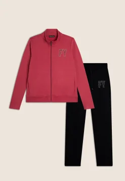 Freddy Tuta donna in felpa con zip e collo alto dettagli in perline-Donna Ginnastica|Tute