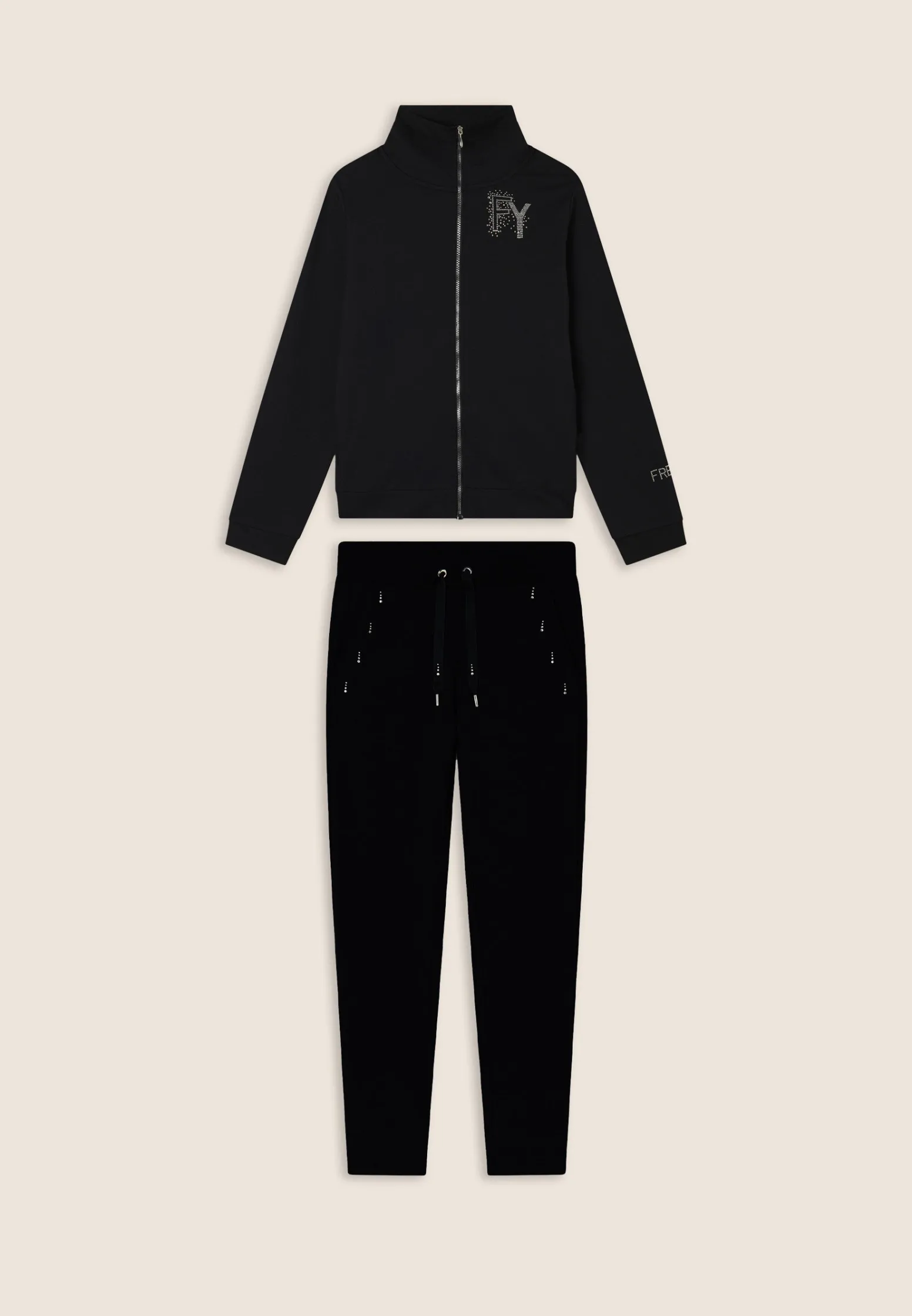 Freddy Tuta donna in French Terry Modal con zip e collo alto-Donna Tute