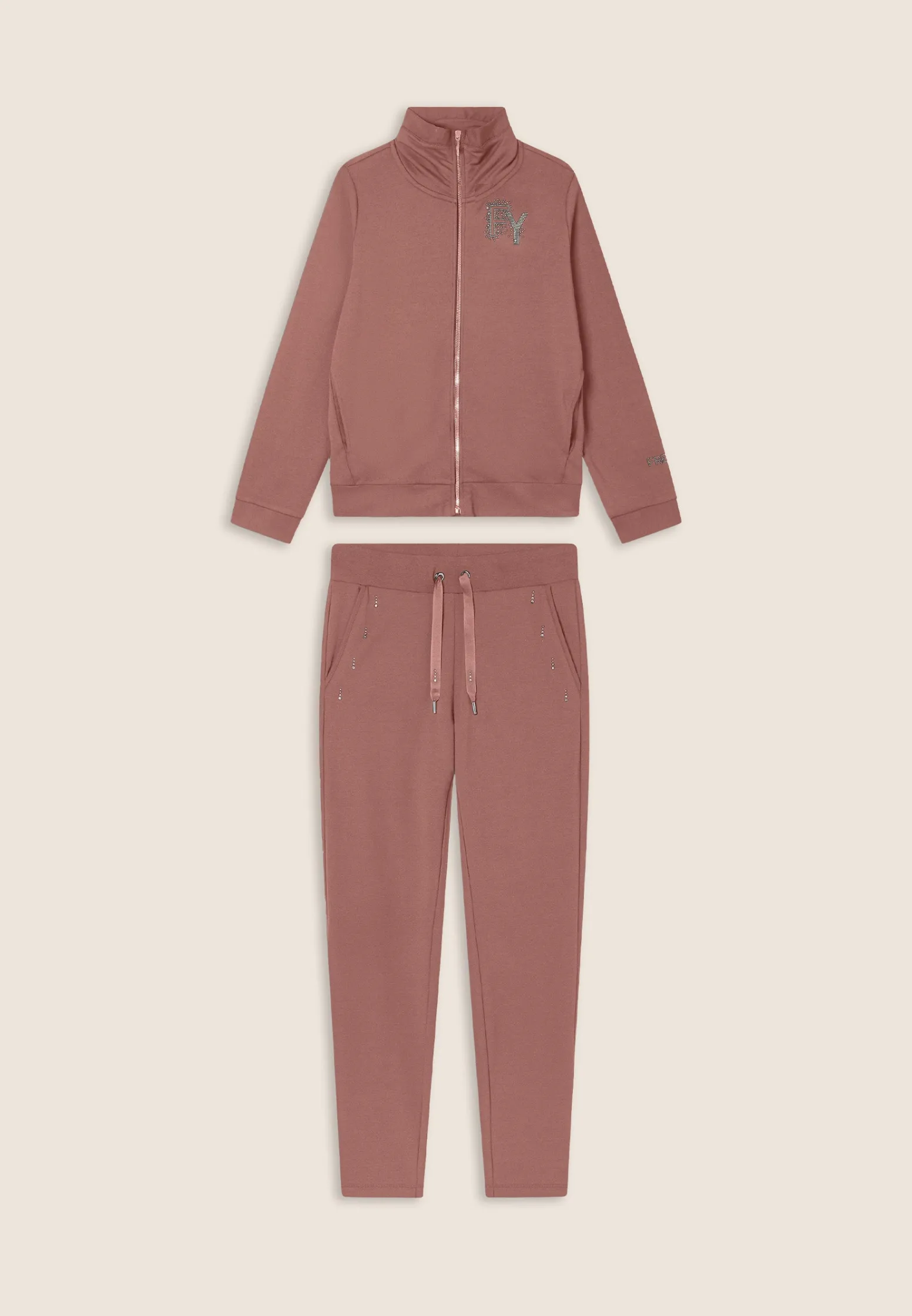 Freddy Tuta donna in French Terry Modal con zip e collo alto-Donna Tute