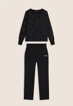 Freddy Tuta donna in jersey con felpa girocollo stampa floreale-Donna Tute
