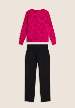 Freddy Tuta donna in jersey con felpa girocollo stampa floreale-Donna Tute