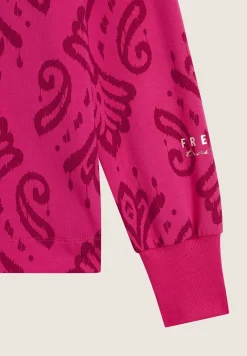Freddy Tuta donna in jersey con felpa girocollo stampa floreale-Donna Tute