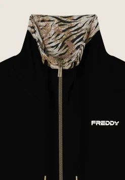 Freddy Tuta interlock con zip e collo alto interno fantasia-Donna Pilates|Ginnastica