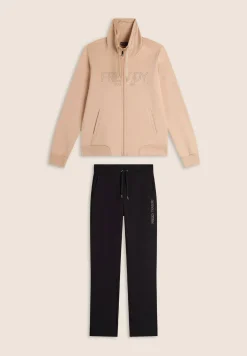 Freddy Tuta sportiva Donna con Zip e Collo alto e pantaloni wide-Donna Ginnastica|Tute