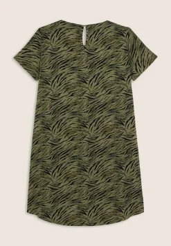 Freddy Vestito midi in viscosa animalier con maniche corte-Donna Abiti
