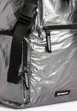 Freddy Zaino metallizzato con chiusura a fibbia e tasche laterali-Donna Borse E Zaini